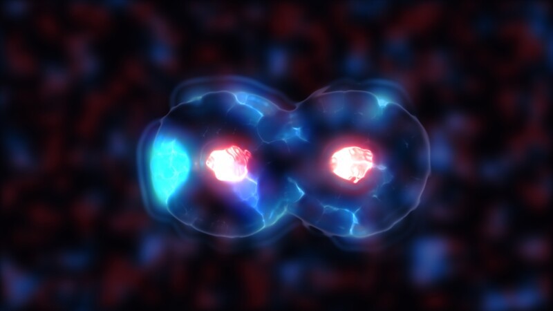 Cell Division Under Microscope With Blue And Red 2026 03 13 01 38 57 Utc