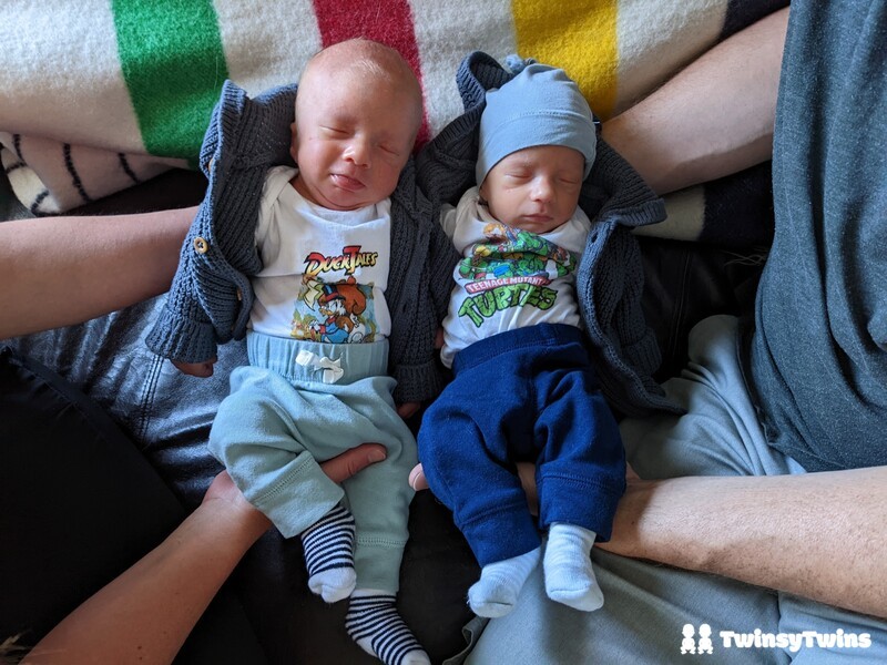 Identical Twins Distinguish Between Two Babies Twin Newborns Different Weights And Sizes