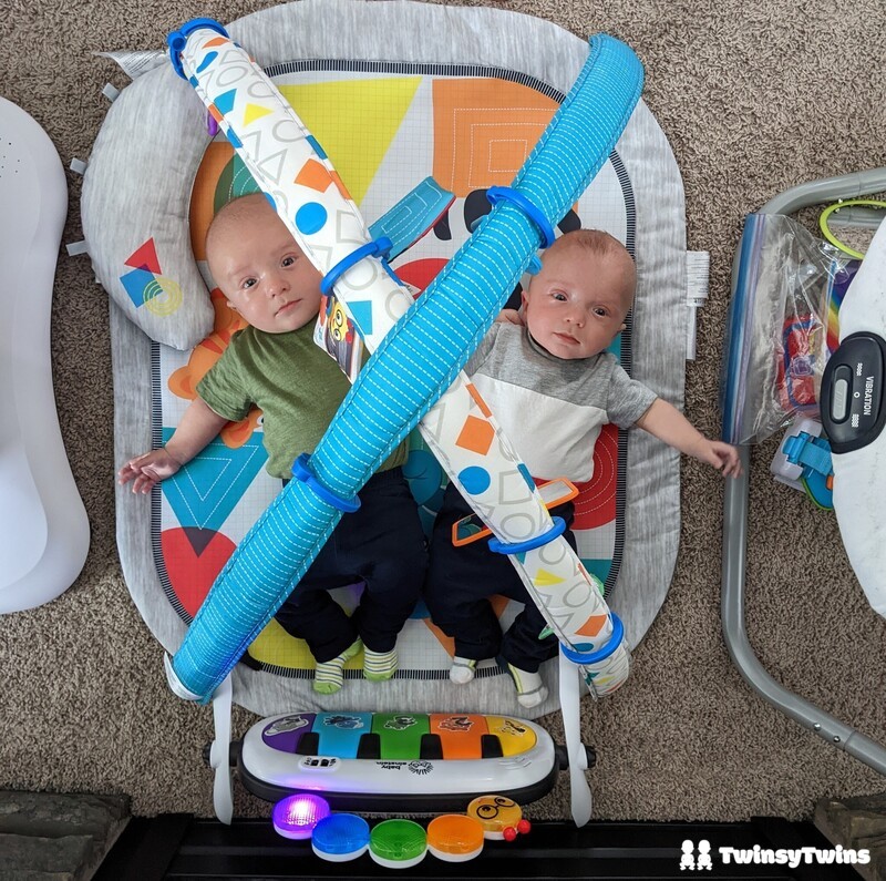 Baby Einstein Activity Gym Play Mat Twin Babies Playtime Aerial View