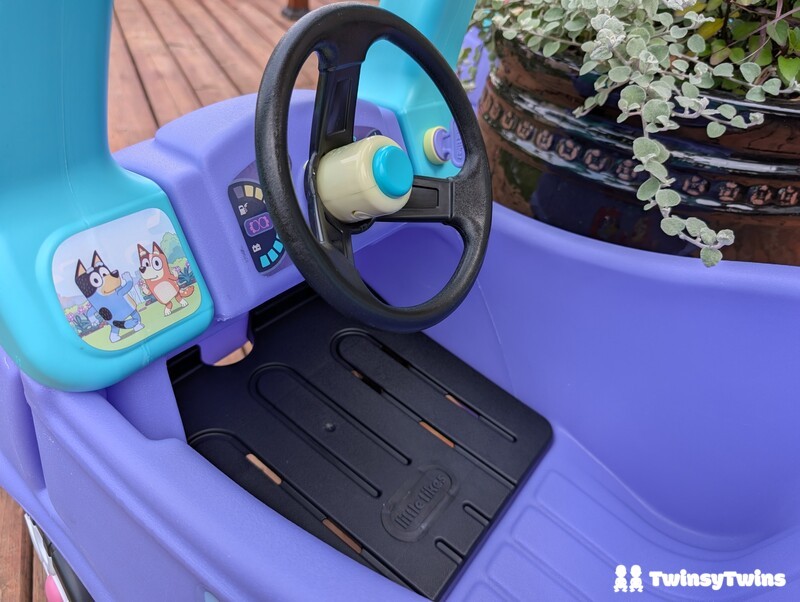 Bluey Grannies Car Little Tikes Cozy Coupe Twin Cars In Backyard With Footboard Installed