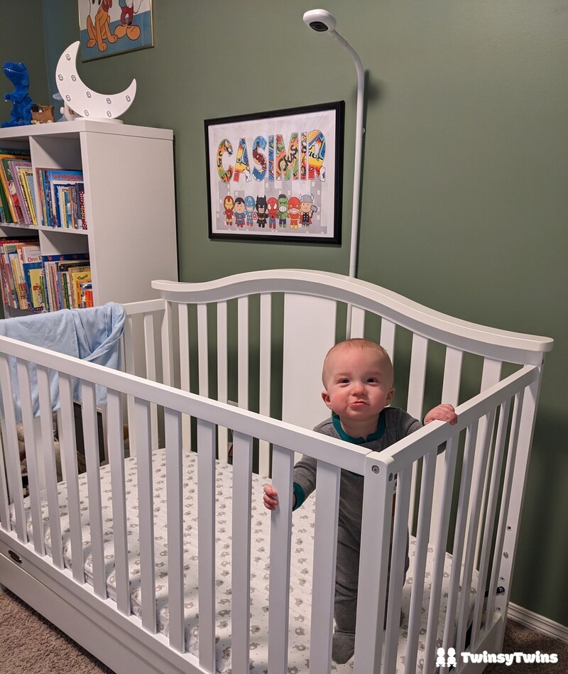 Surveillance Nanit Pro Smart Baby Monitor Wall Mount Twins Nursery Baby In Crib